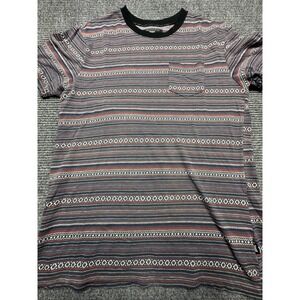 Beautiful Giant Shirt Mens Large Multicolor Striped Pocket Crewneck Casual‎ Tee